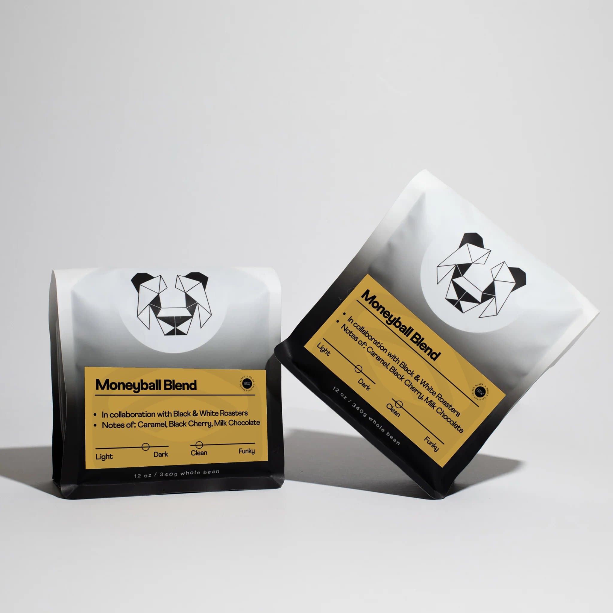 Moneyball Blend coffee bags from Black & White Roasters